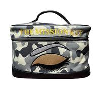 Beyond Shadow Ops™ Mission Kit - Luxe Collection Camouflage Travel Cosmetic Case with Wide-Open Design, Large Compartment, and Durable Construction, Mesh Zipper Pocket in the Lid, Makeup Organizer