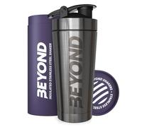 Beyond Shakers Insulated Metal Protein Shaker Bottle 735ml, Stainless Steel | Double-Wall, Cold 12+ Hours, Leak Proof, Steel Mixing Ball, BPA Free - Gym Shaker for Protein, Creatine & Pre-Workout