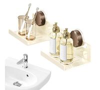 Beyond the Bathroom on the Faucet Shelves - Bathroom Wall Organizer, Suction Location Stainless Steel Space for Perfumes for Perfumes Small Toilet Spaces Kitchen Biancher