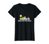 Beyond the City, Into the Wild Value Graphic T-Shirt, Women, Black, L