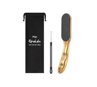 Beyond The Cream Veins Grain Foot File, Nano Glass Foot File, Hard Skin Callus Remover, Professional Pedicure Tool, Anti-Slip Handle Rope & Storage Bag, Ideal Gift for Beauty & Fitness Lovers, Golden