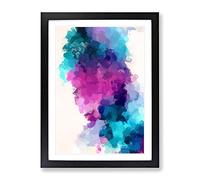 Beyond The Sky Abstract Framed Print | A3 Black Framed Wall Art | Ready to Hang | Abstract Landscape Picture | Living Room Bedroom Lounge Office