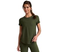 Beyond Yoga Women's Featherweight On The Down Low Tee - Army Green Heather - Size: Medium