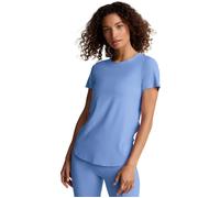 Beyond Yoga Women's Featherweight On The Down Low Tee - Flower Blue Heather - Size: Small