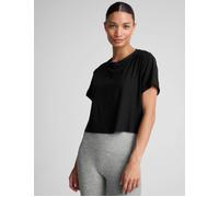 Beyond Yoga Women's Featherweight Supreme Cropped Tee - Darkest Night - Black - Size: Large