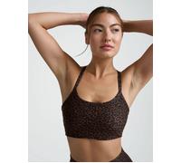 Beyond Yoga Women's SoftMark Slim Racerback Sports Bra - Espresso Leopard - Brown - Size: Medium