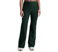 Beyond Yoga Women's Spacedye Laid Back Wide Leg Pant - Dark Spruce Green Heather - Size: Large