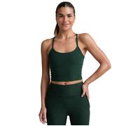 Beyond Yoga Women's Spacedye Slim Racerback Cropped Tank - Dark Spruce Green Heather - Size: Large