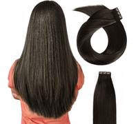 Beyond Your Thought Clip-In Real Hair Extensions, 100% Remy Real Hair for Hair Extensions, Real Hair, Straight Hairpieces for Full Head, #2B, 40 cm, 130 g / 10 Pieces