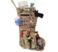Beyond Your Thoughts 1 pack Large Tactical Christmas Stockings Camouflage Military with MOLLE Gear Webbing Durable Desert