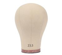 Beyond Your Thoughts 20"-24" Cork Canvas Block Head Mannequin Manikin Head For Wig Making Display Training Drying Styling Coloring Wig Head Stand With Mount Hole 23.5 Inch