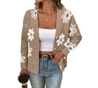 Beyond Your Thoughts Cardigans for Women Open Front Casual Jumpers Ladies Loose Long Sleeve Knitwear Oversized Sweater