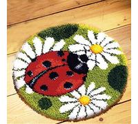 Beyond Your Thoughts DIY Latch Hook Kit Rug Making Crafts for Kids/Adults 20 inch X 20 inch Ladybird 025