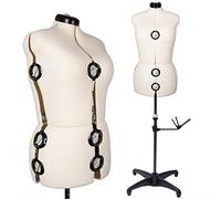 Beyond Your Thoughts Female Adjustable Mannequin Dummy Dress Form with 13 Dials for Sewing Dressmaking Tailors Mannequin Display Costume Beige for 14-20