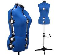 Beyond Your Thoughts Female Adjustable Mannequin Dummy Dress Form with 13 Dials for Sewing Dressmaking Tailors Mannequin Display Costume Blue for 8-14