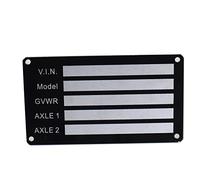 Beyondcity Blank Vehicle Identification Plate Serial Tag VIN Plate Cargo Utility Flatbed Landscape Trailer Car Truck Vintage Hotrod T Bucket Motorcycle