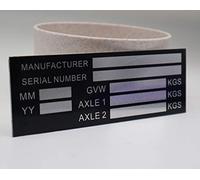 beyondcity VIN Serial ID TAG Plate Data Blank CAR Truck HOT Rod Equipment Trailer (140mm x 50mm)