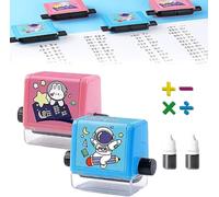 Beyonddraw Brain Improvement Device for Kids,Math Stamp Roller,Math Roller Stamp,Roller Digital Teaching Stamp for Addition Subtraction Multiplication Division Within 100 (Addition+Subtraction)