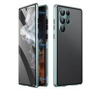 Beyonddraw Magnetic Tempered Glass Double-Sided Phone Case for Samsung, Beyond Draw Phone Case, Anti-Peep All-Round Protection & Anti-Drop (Green,S21 FE)