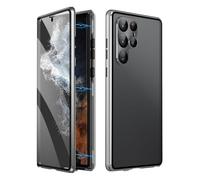 Beyonddraw Magnetic Tempered Glass Double-Sided Phone Case for Samsung, Beyond Draw Phone Case, Anti-Peep All-Round Protection & Anti-Drop (Silver,S24 PLUS)