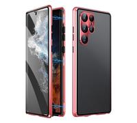 Beyonddraw Magnetic Tempered Glass Double-Sided Phone Case for Samsung, Beyond Draw Phone Case, Anti-Peep All-Round Protection & Anti-Drop (Red,A51)