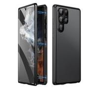 Beyonddraw Magnetic Tempered Glass Double-Sided Phone Case for Samsung, Beyond Draw Phone Case, Anti-Peep All-Round Protection & Anti-Drop (Black,S22 ULTRA)
