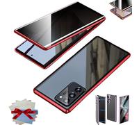 Beyonddraw Magnetic Tempered Glass Double-Sided Phone Case for Samsung, Beyond Draw Phone Case for Samsung s25 Ultra, Magnetic Privacy Screen Protector (for Samsung S21,Red)