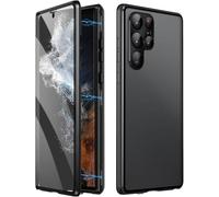 Beyonddraw/Privacy Magnetic Tempered Glass Double-Sided Phone Case for Samsung, Beyond Draw Phone Case, Anti-Peeping Magnetic Tempered Glass Double-Sided PhoneCase (S25Ultra,Black)