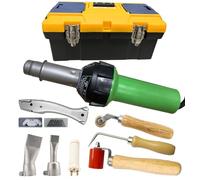 Beyondlife 1600W Hot Air Plastic Welder Gun, Handheld Torch Welder Pistol Vinyl PVC TPO Welding Heat Gun Roofing Flooring Welding Repair Tool Set with Seam Tester Probe and Various Welding Nozzles