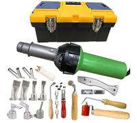 Beyondlife 1600W Hot Air Plastic Welder Welding Gun Plastic Repair Welder Kit, 4 Flat Welding Nozzles, Various Welding Flooring Accessories Tool Set