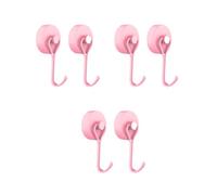 BeyondNice 6Pcs 33lb Colorful Swivel Magnetic Hook - Heavy Duty Neodymium Magnets for Iron Refrigerator Doors, Doors,Ovens,Lockers etc.(Pink)