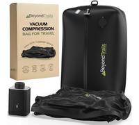 BeyondTrails Vacuum Compression Packing Cubes for Clothes with Pump | Vacuum Travel Bags | Storage Bag | Suitcase Travel Accessories | Packing Organiser | Plane Essentials | Luggage Gear