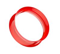 beyoutifulthings Ear Tunnel Ultrasoft Skin Silicone Ear Piercing Ear Jewellery Plug Double Flare Saddle Closure Various Colours 4-25 mm red