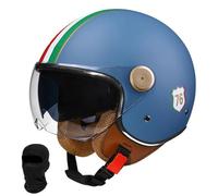 Beyswage 3/4 Open Face Motorcycle Helmet Vintage With Double Goggles Comfort Lining Earmuffs ECE Certified Crash Helmet For Adult Men Women