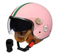 Beyswage Jet Helmet 3/4 Open Face Motorcycle Helmet Vintage With Double Goggles Comfort Lining Earmuffs ECE Certification Crash Helmet Scooter Cycle Bike Chopper Helmet for Adult Men Women