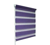 beytug Lilac Day and Night Zebra/Vision Window Roller Blind, Choice of 16 Width Sizes, 80cm Wide (+4.5cm fittings)