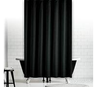 Beytug Plain Black Fabric Shower Curtain, Extra Wide and Long, Wide 240 x Long 200CM
