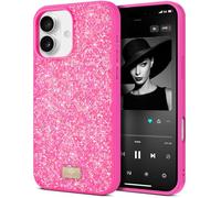 BEZ Case for iPhone 16 Plus Case Glitter, with Bling & Co. Series, Sparkle Diamond Crystal Bling Case Cover for iPhone 16 Plus, Brink Pink