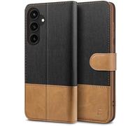 BEZ Case for Samsung Galaxy S23 FE, Phone Case Compatible with Samsung S23 FE, Flip Wallet Cover with Credit Card Holders, Kick Stand, Magnetic Strap Closure, Black