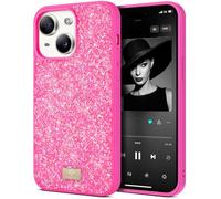 BEZ Glitter Case for iPhone 14 Case, with Bling & Co. Series, Sparkle Diamond Crystal Bling Case Cover Compatible with iPhone 14, Brink Pink