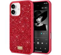 BEZ Phone Case for iPhone 17 Case Glitter, with Bling & Co. Series, Sparkle Diamond Crystal Bling Case Cover for iPhone 17, Scarlet Red