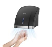 BEZADI Hand Dryer Commercial Hand Dryer for Toilets, Warm n Cold Air Switch Automatic Compact Electric Hand Dryers, 220V-240V, Black
