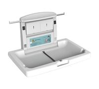 BEZADI Horizontal Wall Mounted Changing Pad with Safety Strap, Foldable Changing Table for Bathroom, White