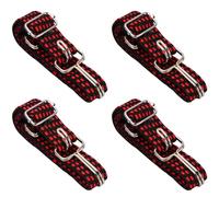 Bezavea 4PCS Bungee Cords with Hooks 1m, Adjustable Flat Bungee Straps, Bungee Cords Heavy Duty, Elastic Rope Cords, Bungee Straps, Strong Bungee Cords for Bike Luggage Rack Tarp Camping Tent (Red)