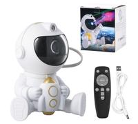 Bezavea Astronaut Galaxy Projector Night Light, 360° Adjustable Star Projector With Remote Control, Nebula Ceiling Projection Lamp (C)