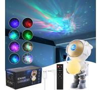 Bezavea Astronaut Galaxy Star Projector, 360°Adjustable Starry Night Light Projector, Astronaut Light Projector with Nebula, Timer and Remote Control, Gifts for Children Adultsildren Adults (White)