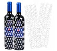 Bezavea Mesh Glass Bottle Protective Sleeves 8.3 Inch Wine Bottle Protector Mesh Liquor Bottle Protective Sleeves Reusable Wine Mesh Protective Sleeves for Keep Bottles Safe 30 Pieces