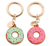 Bezavea Silicone Case for AirTag, Air Tag Holder AirTags Keyring Holder, Scratch-Resistant Protective Cover for Air Tag Tracker Cover and Keyring for Keys, Bag, Pet Collar, Luggage (Rose Red+Green)