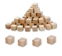 Bezavea Small Wooden Cubes 100 Pack, Natural Wood Blocks 1 x 1 x 1cm, Educational Craft Cubes, Unfinished Craft Wood Blocks, DIY Wooden Blocks, for Puzzle Making, Crafts, Decoration, Woodcrafts