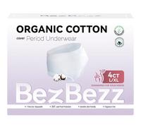 BezBezz Organic Disposable Period Underwear, Unscented, L/XL, 4ct